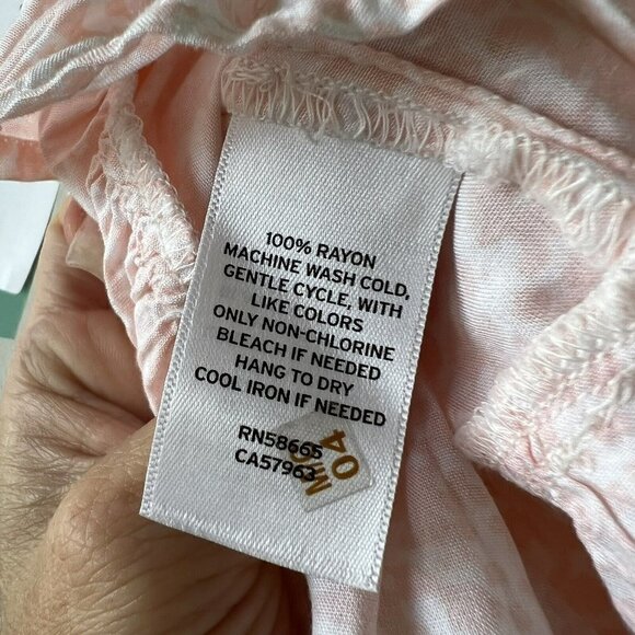 Abound A line Mini MOO Skirt Size MEDIUM Blush Pink Abstract - Picture 7 of 10